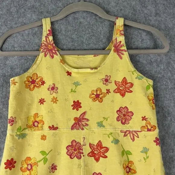 Vintage Fresh Produce Dress Girls Small Yellow Floral Ruffle Colorful USA 90s - Picture 7 of 11